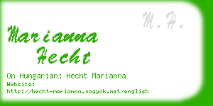 marianna hecht business card